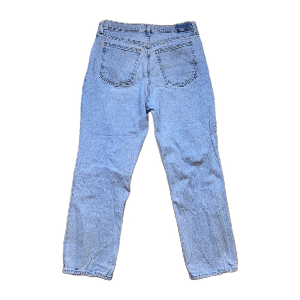 Abercrombie & Fitch 90s Straight Jeans 32x27 Ultra High Rise Curve Love Distress - Picture 2 of 10